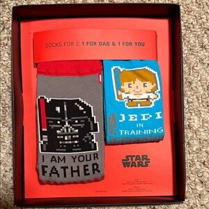 Star Wars Father & Child Socks Gift Set Hallmark PXL NIB